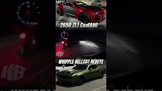 1200hp ZL1 vs 1300hp Hellcat Redeye🤯!! #youtubeshorts #hellcat #camaro