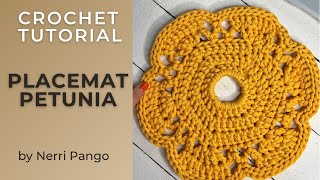 How to crochet a flower shape placemat || Crochet tutorial