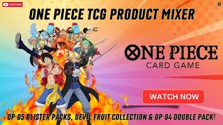 One Piece TCG Product Mixers (OP-05 Blister Packs, Devil Fruit Collection, OP-04 Double pack)