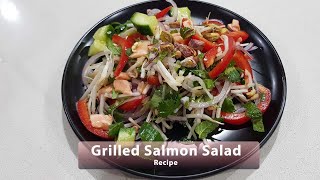 Grilled Salmon Salad Recipe| Refreshing Salad Recipe