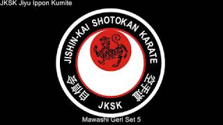 JKSK Jiyu Ippon Kumite Mawashi Geri Set 5