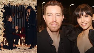 Nina Dobrev and Shaun White are engaged paparazzi cute moment red carpet cam married vampire Diaries