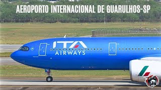 Airbus A330-900neo ITA Airways decolando do Aeroporto Internacional de Guarulhos-SP