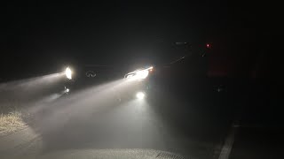 part 2. What Your Lights look like in the Fog. High Beam, Low Beam, Fog Lamps