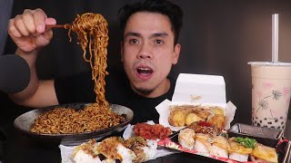 jajangmyeon sushi milk tea mukbang asmr