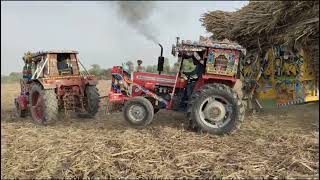 Messi 240 turbo tractor trali load trolley fail with help belarus tractor