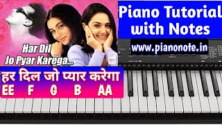 Har Dil Jo Pyar Karega Piano Tutorial with Notes | Julius Murmu Keyboard | Use Hasna Bhi Hoga Piano