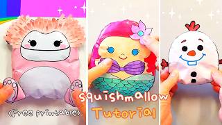 How to make a DIY Squishmallow Squishy ✂️ Free printable ✂️ easy tutorial 💕