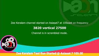 ZEE KERALAM AND ZEE KERALAM HD  | TEST RUN STARTED @ INTELSAT 20 / ASIASAT 7