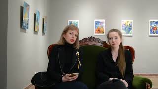 Olesia Domaradzka and Veronica Cherednychenko greeting to GODO gallery (Vilnius).