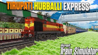 🔥Early Morning ALCO Action! 🚂 07657 Tirupati Hubballi Express | Indian Train Simulator MSTS LIVE