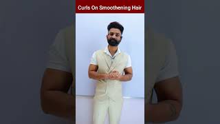 Curls On Smoothening Hair | #shorts #short #curls #curlyhair