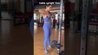 Cable Upright row setup #shoulderworkout #motivation