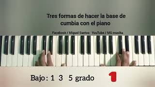 Base de cumbia, piano /teclado.