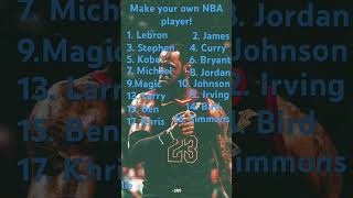 Make your own NBA player!