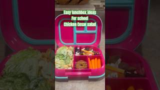 Pack my daughters school lunch with me 💖 Easy ideas for lunchbox. Chicken Cesar Salad 🥗