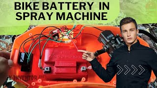 How to replace battery in agriculture spray machine/ 12v  bike battery in agriculture Spray machine.