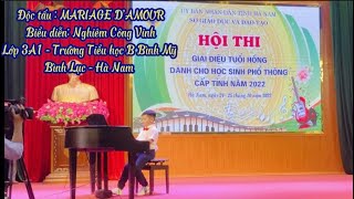 GIAI ĐIỆU TUỔI HỒNG TỈNH HÀ NAM NĂM 2022- NGHIÊM CÔNG VINH - Lớp 3A1 - Trường Tiểu học B Bình Mỹ .