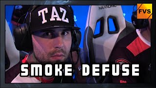 Taz Smoke Defuse without Kit - 1vs2 CLUTCH | CS:GO