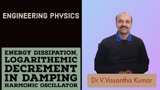 Energy dissipation, logarithmic decrement in damping Harmonic oscillator |Engineering Physics | JNTU