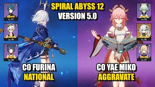 Furina National & Yae Miko Aggravate | Spiral Abyss 5.0 | Genshin Impact