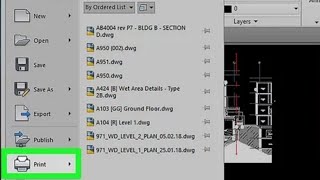 How to print autocad drawing.