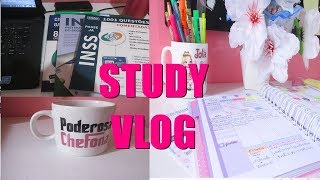 Study vlog | material para concurso, minha organização semanal com o planner