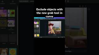Exclude objects with the new grab tool in canva #shorts