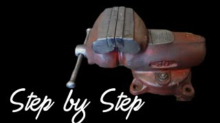 strip clean restoration of York bullet vise step by step diy easy