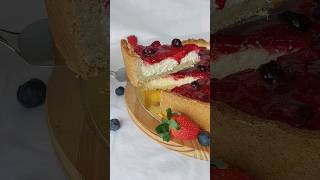 Torta de Coalhada com Geleia de Frutas Vermelhas #shorts