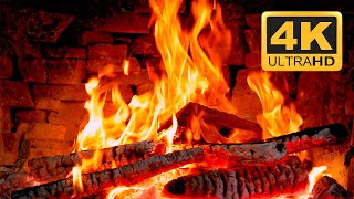 MOST Relaxing Christmas Fireplace EVER 4K🔥Cozy Fireplace Burning & Crackling Fire Sounds 3 Hours