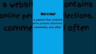 what is blog | #shorts #blog #definition #viral