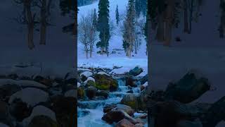 SNOW WATER and Beautiful NATURE#viral #snow #paradiselife#trending #machail