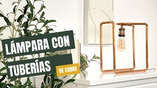 Lámpara con tuberías de cobre