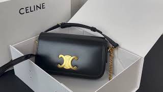 Celine Triomphe MULTIPOCHETTE IN TRIOMPHE AND CALF SKIN Black