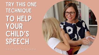 What's one way you can support your child's speech development? | Speech Therapy | Help for Parents