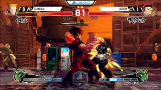 DahKniss (Guile) vs Dogura (Rolento) - EVO 2015 USF4 Pools - 720p/60fps