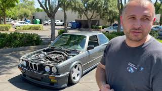 CAtuned Turbo Mtech1 E30 almost done Toyo tires Azev wheels & air bags