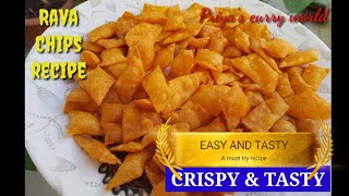 Irresistible Rava Chips: A Simple and Quick Recipe | Rava chips recipe  | easy snacks |