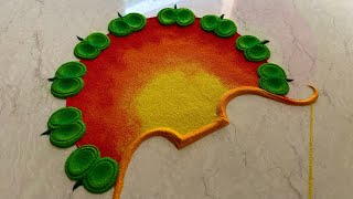 Dussehra special rangoli design/ dasara rangoli/ दशहरा रंगोली / festival rangoli