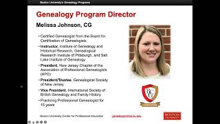 Program Overview : Boston University's Genealogy Studies Program