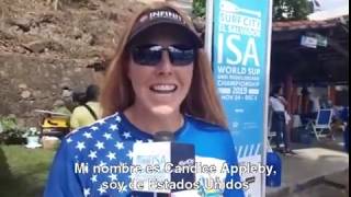 #SurfCity #ElSalvador ISA World SUP & Paddleboard Championship 2019. Entrevista a Candice Appleby.