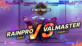 SF6 → RainPro (Guile) vs Valmaster (Chun Li) - Street Fighter 6