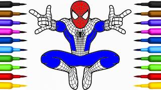 Flying Spiderman Coloring Session - Let’s Color Marvel Heroes Together!