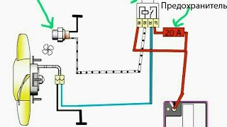 Схема подключения вентилятора охлаждения