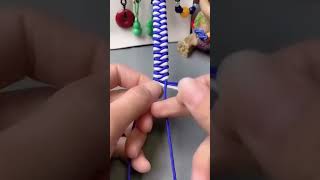 make a double thread lift  and right round shape friendship bracelet making  #shorts #bracelet