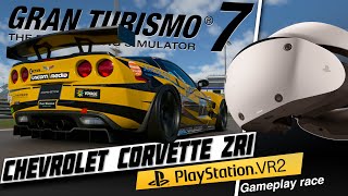 Gran Turismo 7 VR Corvette ZR1 C6 Steering Wheel Gameplay Racing with PlayStation VR2