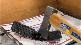 Chopping & Smashing An Acer Laptop Keyboard