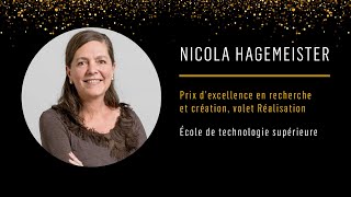 Nicola Hagemeister, lauréate du Prix d’excellence en recherche et création, volet Réalisation 2024