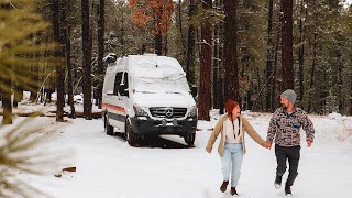 Our week in Vanlife // Unexpected snowstorm while traveling in our van.